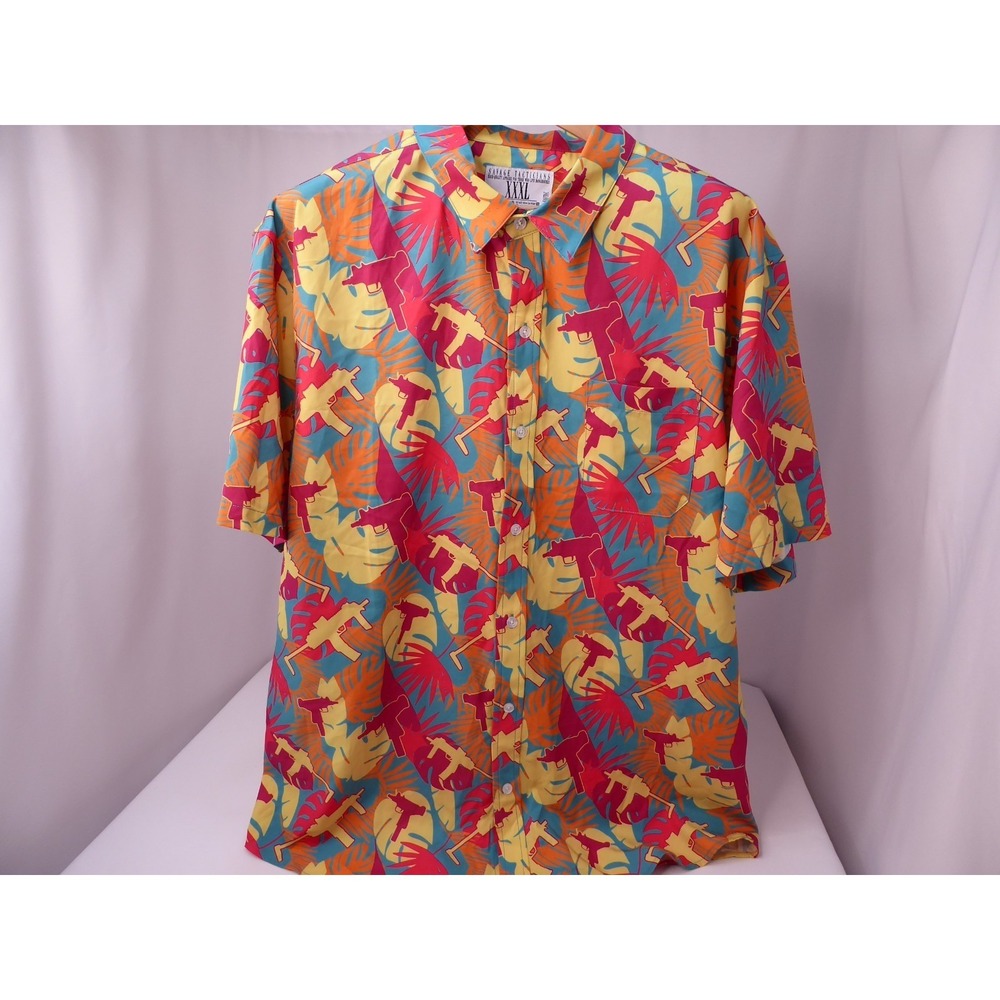 Savage Tacticians Hawaiian Spray and Pray Button Shirt 3XL